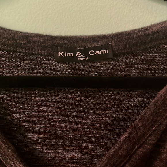 Grey Button Top - Picture 2 of 2